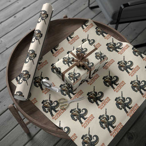 Alligator Alcatraz Gunslinger Wrapping Paper Roll Swamp Outlaw Satire Patriotic Rebel TS02 Beige Print Your Wear
