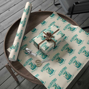 Alligators Against Alcatraz Wrapping Paper Roll Everglades Florida for Human Rights TS02 Beige Print Your Wear