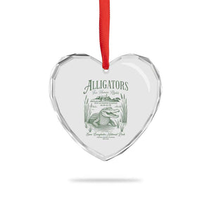 Alligators for Human Rights Heart Crystal Glass Ornament Save Everglades Alcatraz TS02 Print Your Wear
