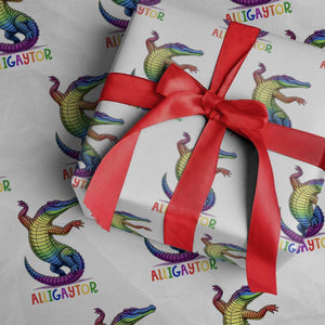 Alligaytor LGBTQ Pride Graphic Wrapping Paper Roll Queer Reptile Lovers