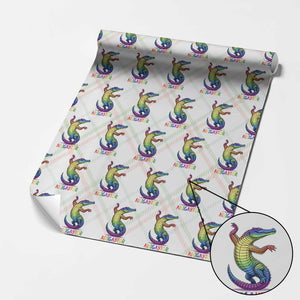 Alligaytor LGBTQ Pride Graphic Wrapping Paper Roll Queer Reptile Lovers