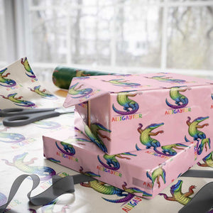 Alligaytor LGBTQ Pride Graphic Wrapping Paper Roll Queer Reptile Lovers