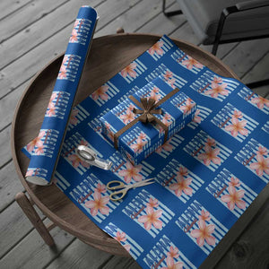 Aloha Hawaii Wrapping Paper Roll Hibiscus Flower Tropical Beach Vacation