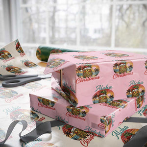 Aloha Tropical Pineapple Christmas Wrapping Paper Roll Vintage Beach Xmas Gift