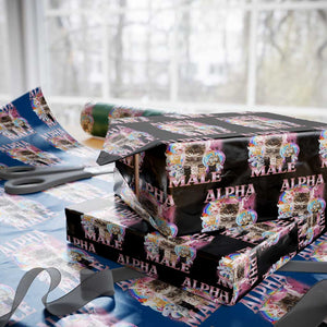 Alpha Male Cat Wrapping Paper Roll Funny Rainbow Kitten Meme Bootleg TS11 Black Print Your Wear