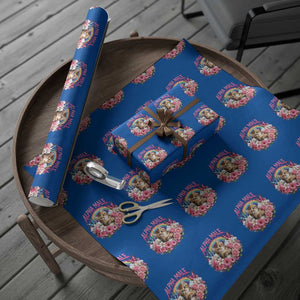 Alpha Male Wrapping Paper Roll Funny Cat Kitten Meme Rainbow Floral TS10 Blue Print Your Wear