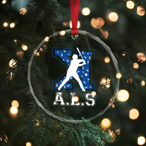 ALS Awareness Crystal Glass Ornament Baseball Strike Out ALS Support TS10 Print Your Wear