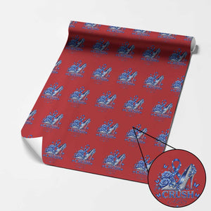 ALS Awareness Wrapping Paper Roll Blue Ribbon Women Crush ALS TS10 Red Print Your Wear