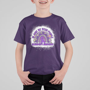 Alzheimer's Awareness T Shirt For Kid In June We Wear Purple Rainbow TS02 Purple Print Your Wear