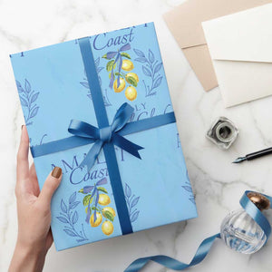Amalfi Coast Wrapping Paper Roll Sorrento Italy Vacation Gift TS10 Light Blue Print Your Wear