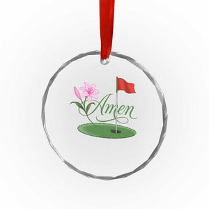 Amen Funny Golf Crystal Glass Ornament Azalea Floral Augusta Georgia for Golfers TS11 Print Your Wear