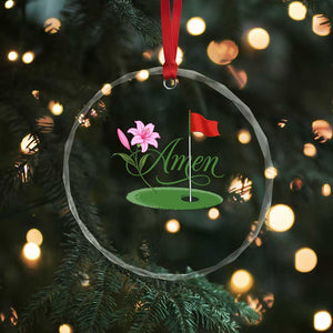 Amen Funny Golf Crystal Glass Ornament Azalea Floral Augusta Georgia for Golfers TS11 Print Your Wear