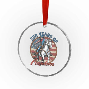 250th Anniversary USA Crystal Glass Ornament American Flag Cowboy Rodeo 4th of July TS14 Print Your Wear
