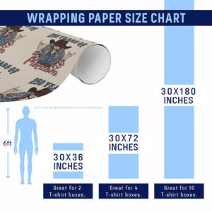 250th Anniversary USA Wrapping Paper Roll Western Cowgirl American Flag 4th of July TS14 Print Your Wear
