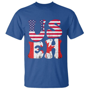 America Canada T Shirt Funny US EH Canadian American Flag Canada's Day Maple Leaf TS02 Royal Blue Printyourwear