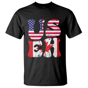 America Canada T Shirt Funny US EH Canadian American Flag Canada's Day Maple Leaf TS02 Black Printyourwear