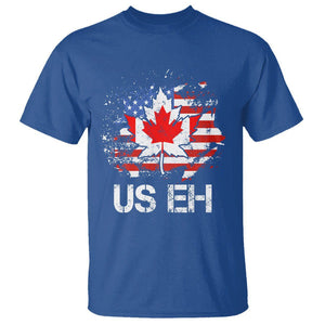 America Canada T Shirt Funny US EH Maple Leaf Canadian American Flag Canada's Day TS02 Royal Blue Printyourwear