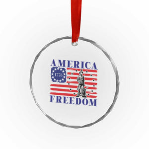 America Freedom 1776 Revolutionary War Crystal Glass Ornament Minuteman Betsy Ross Flag Patriotic History TS02 Print Your Wear