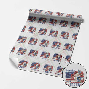 America Needs Jesus Wrapping Paper Roll Christian Floral US Flag 4th of July TS14 Christmas Plaid Print Your Wear