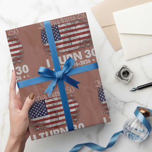 America Turns 250 I Turn 30 Wrapping Paper Roll Vintage 1996 30th Birthday 250th Anniversary USA 30 Year Old Gift TS10 Mocha Print Your Wear