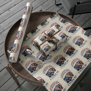 America Turns 250 I Turn 50 1976 50th Birthday Wrapping Paper Roll Compact Classic Off-road SUV TS14 Beige Print Your Wear