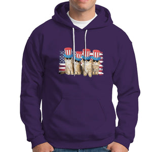 American Cat Hoodie Funny USA Patriotic Cat Happy 4th July Gifts for Cat Lovers TS02 Printyourwear