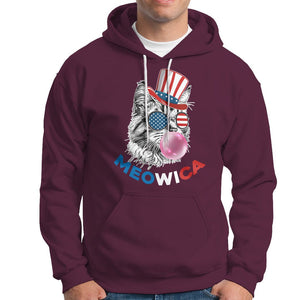 American Cat Hoodie Patriotic Cat Meowica Bubblegum 4th of July Funny Cat Lover TS02 Printyourwear