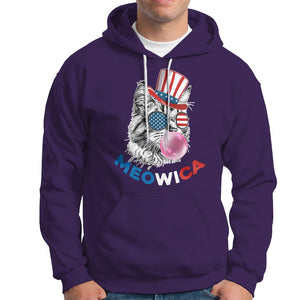 American Cat Hoodie Patriotic Cat Meowica Bubblegum 4th of July Funny Cat Lover TS02 Printyourwear