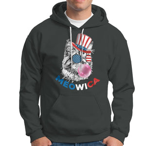 American Cat Hoodie Patriotic Cat Meowica Bubblegum 4th of July Funny Cat Lover TS02 Printyourwear