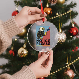American Eagle No Ice Please Crystal Glass Ornament Minnesota Protest Support Gift TS12 Print Your Wear