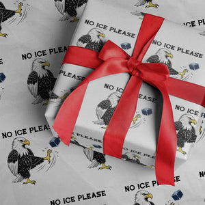 American Eagle No Ice Please Wrapping Paper Roll Minneapolis Support Gift TS12 White Print Your Wear