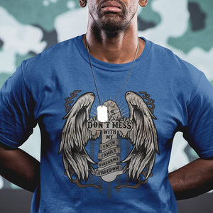 American Eagle T Shirt Don't Mess With My Faith Family Firearms Freedom Bald Eagle TS02 Printyourwear