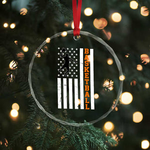 American Flag Basketball Crystal Glass Ornament Patriotic Sports Lover Gift TS12 Print Your Wear