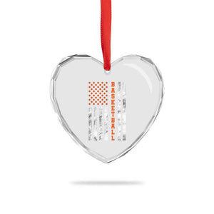 American Flag Basketball Heart Crystal Glass Ornament USA Sports Fan TS12 Print Your Wear