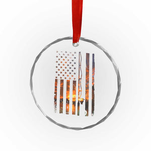 American Flag Fishing Crystal Glass Ornament Fish Fisher Fisherman Fishing Rod Sunset TS10 Print Your Wear
