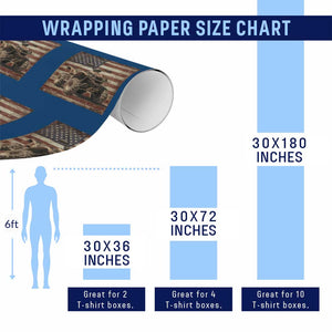American Flag Quad 4 Wheeler Wrapping Paper Roll Vintage Retro Cool ATV Quadrider Off Road Clothing TS10 Print Your Wear
