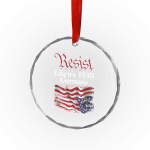 American Flag Resist Crystal Glass Ornament Like It's 1938 Germany TS02 Print Your Wear