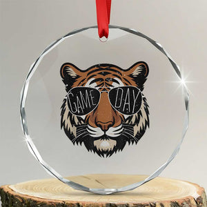 American Football Game Day Crystal Glass Ornament Touchdown Season Cool Tiger TS02 Transparent Glass 3'' Circle Print Your Wear