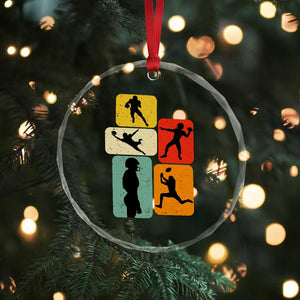 American Football Player Retro Vintage Sport Lover Crystal Glass Ornament TS11 Print Your Wear