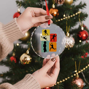 American Football Player Retro Vintage Sport Lover Crystal Glass Ornament TS11 Print Your Wear