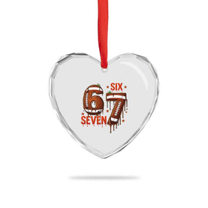 American Football Six Seven Meme Heart Crystal Glass Ornament Funny Gen Z Alpha Gift TS12 Print Your Wear