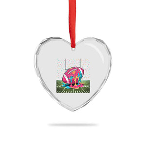 American Football Sprinkles Ice Cream Drip Field Goal Heart Crystal Glass Ornament TS11 Print Your Wear