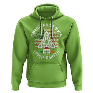 American Grown Irish Roots Ireland Flag Hoodie TS09 Lime Printyourwear