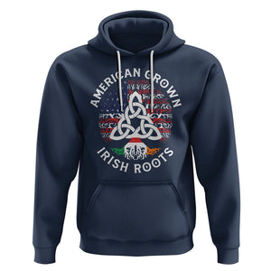 American Grown Irish Roots Ireland Flag Hoodie TS09 Navy Printyourwear