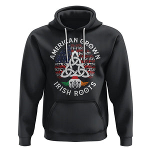 American Grown Irish Roots Ireland Flag Hoodie TS09 Black Printyourwear