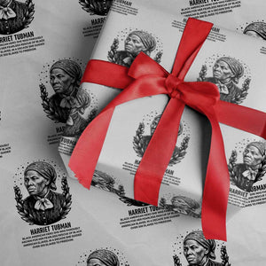 American Hero Harriet Tubman Wrapping Paper Roll Black History Leader Gift TS12 White Print Your Wear
