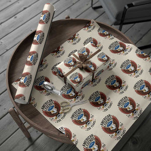 American Legends Eagle Wrapping Paper Roll 250 Years Patriotic Heritage 1776 to 2026 Semiquincentennial TS02 Beige Print Your Wear