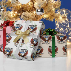 American Legends Eagle Wrapping Paper Roll 250 Years Patriotic Heritage 1776 to 2026 Semiquincentennial TS02 Print Your Wear