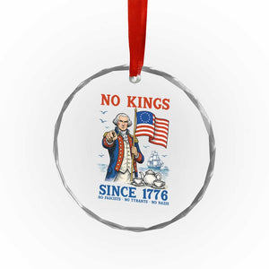 American Patriot George Washington No Kings Crystal Glass Ornament Political Humor Gift TS12 Print Your Wear
