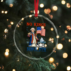American Patriot George Washington No Kings Crystal Glass Ornament Political Humor Gift TS12 Print Your Wear